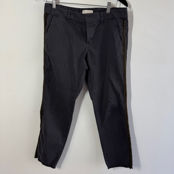 Nili Lotan Black Crop Pants Size 4 Women’s Cotton Blend Trousers Casual Chic - Picture 2 of 16